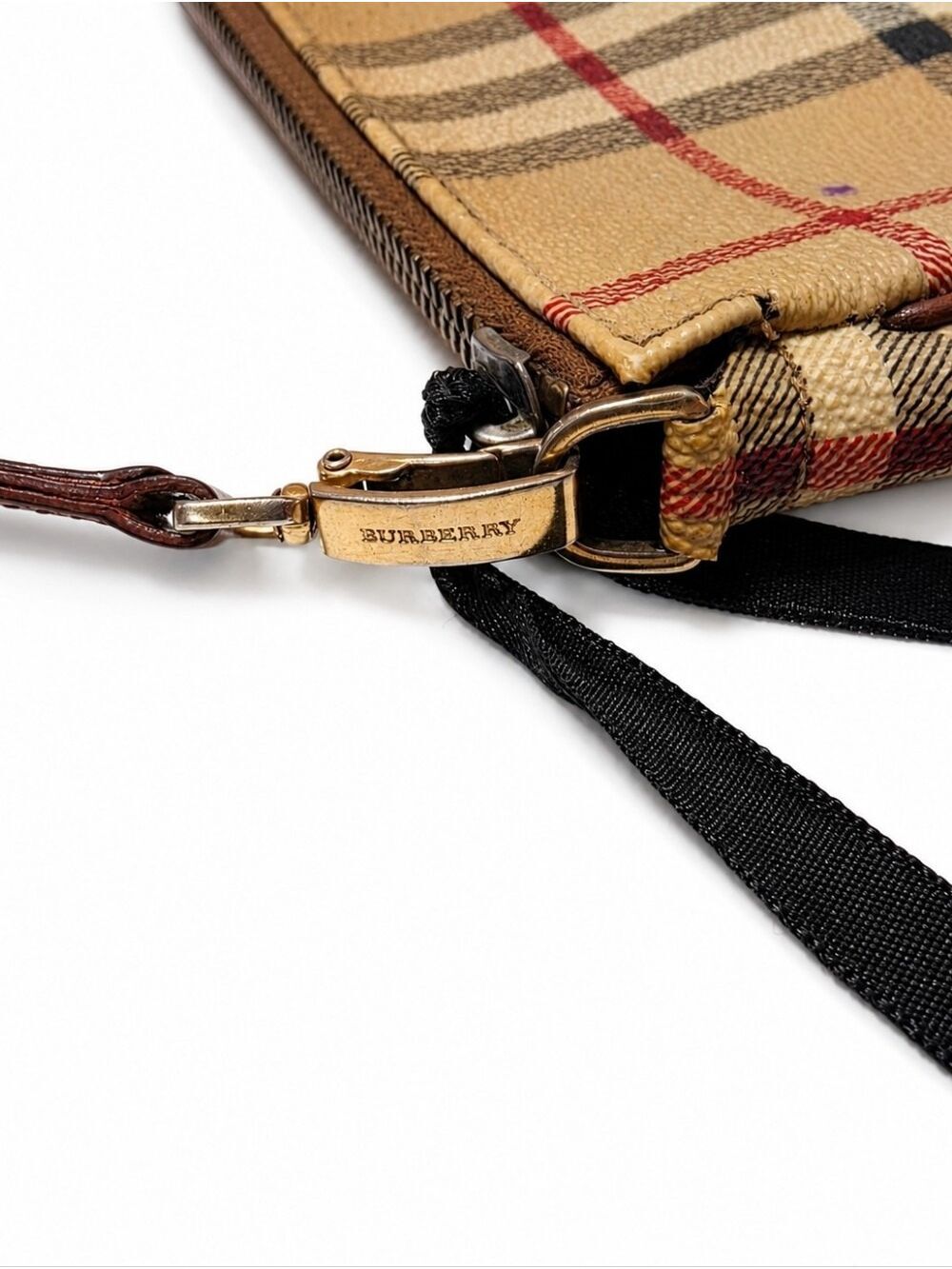Burberry London Nova Check Mini Shoulder Bag Wristlet Vintage Plaid - Picture 6 of 10
